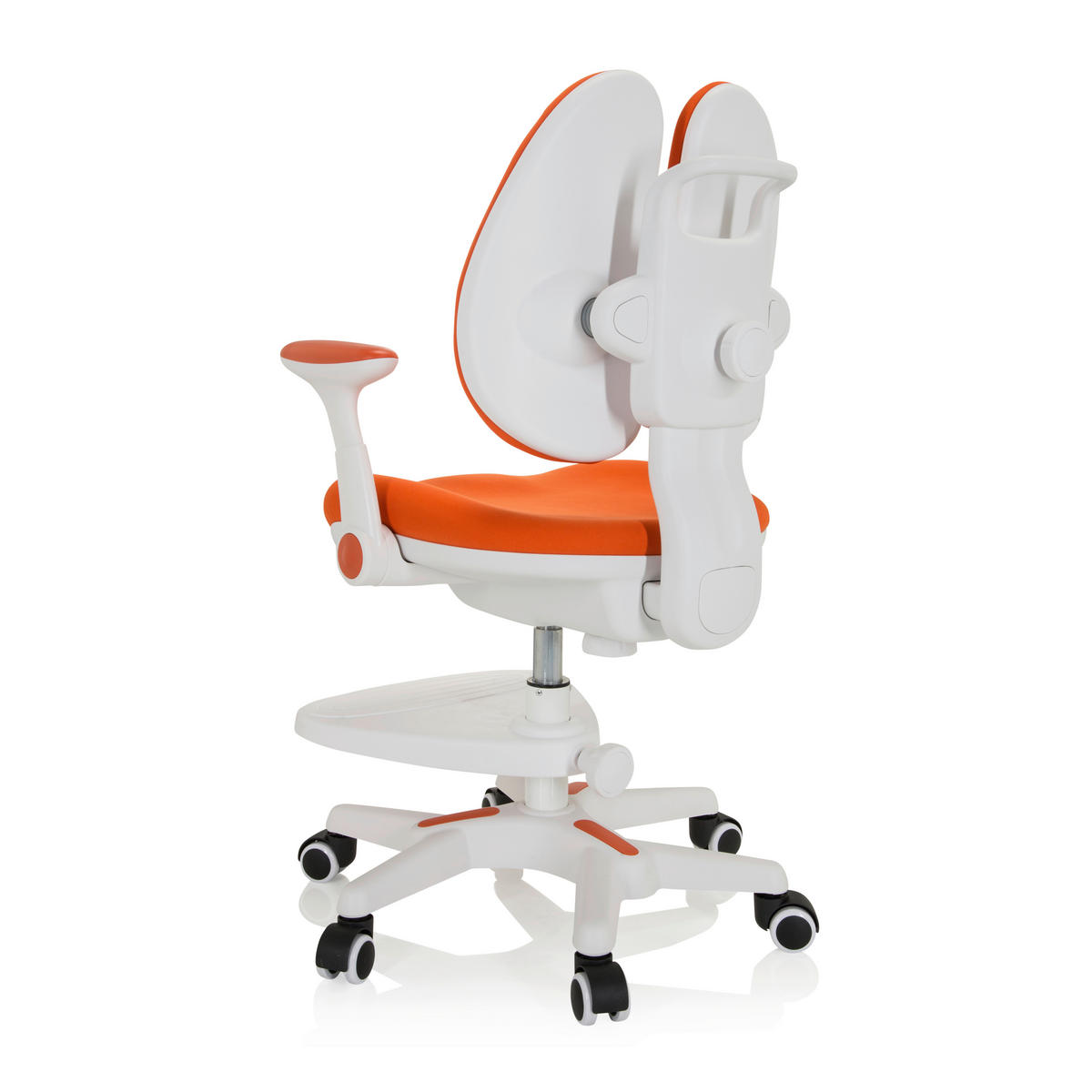 JUGENDDREHSTUHL  in Netzbespannung Orange, Weiß  - Orange/Weiß, MODERN, Kunststoff/Textil (56/88/52cm) - MID.YOU