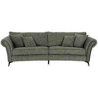 MEGASOFA Flachgewebe Grün  - Schwarz/Grün, Romantik / Landhaus, Textil/Metall (273/79/125cm) - Landscape