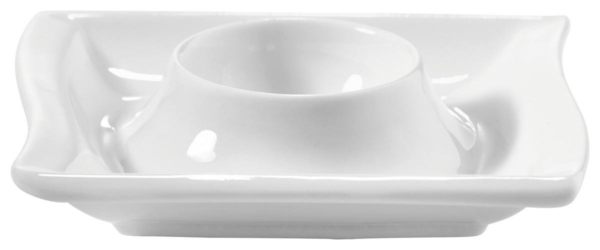 KALÍŠEK NA VEJCE porcelán keramika  - bílá, Basics, keramika (10/10/2,3cm) - Novel