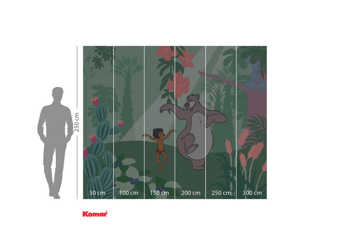 FOTOTAPETE - Multicolor/Grün, Design, Textil (300/250cm) - Disney