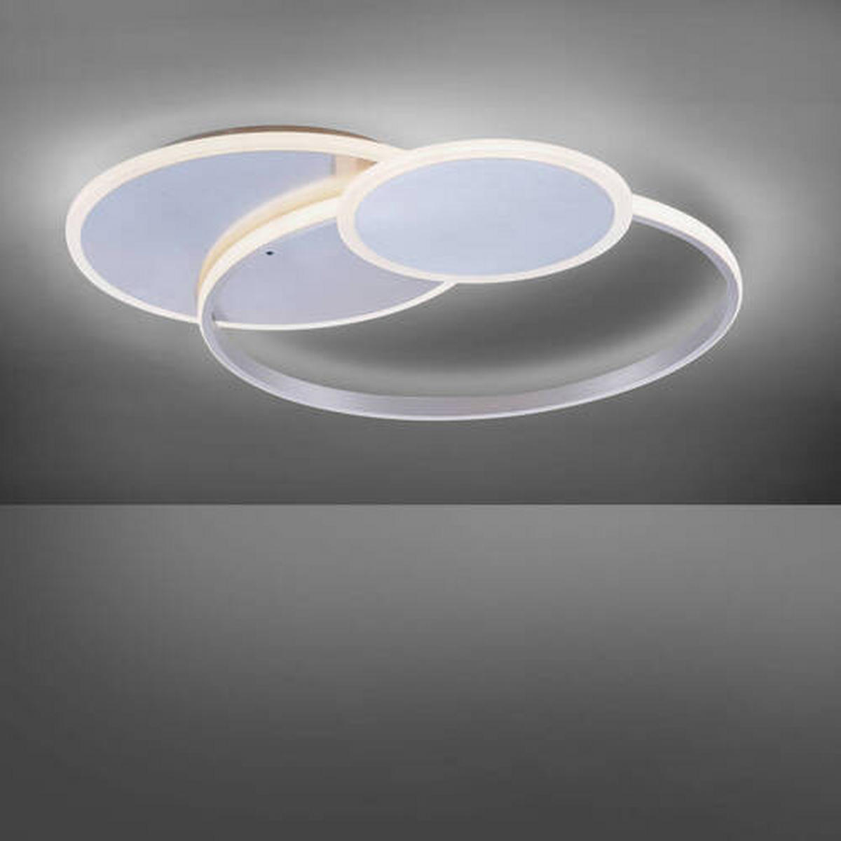 LED-DECKENLEUCHTE 65/55,5/7 cm   - Silberfarben, Design, Kunststoff/Metall (65/55,5/7cm) - Paul Neuhaus