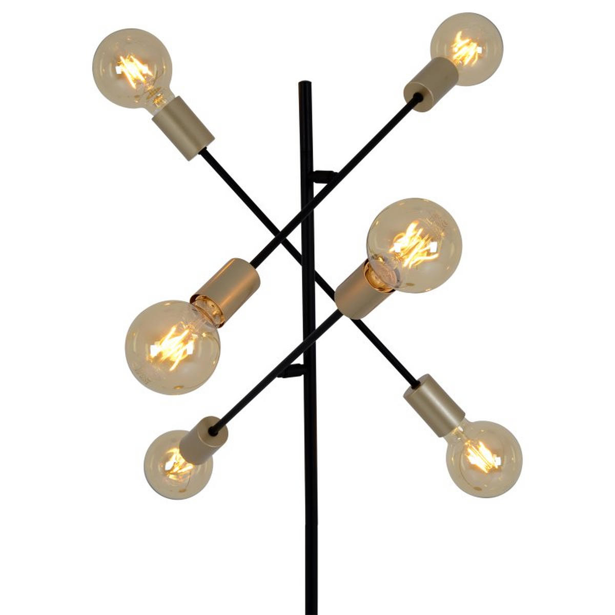 STEHLEUCHTE 49/150 cm    - Goldfarben/Schwarz, Design, Kunststoff/Metall (49/150cm) - Näve