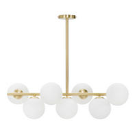 DECKENLEUCHTE 81/30/74 cm  - Goldfarben/Weiß, Trend, Glas/Metall (81/30/74cm) - Mauro Ferretti