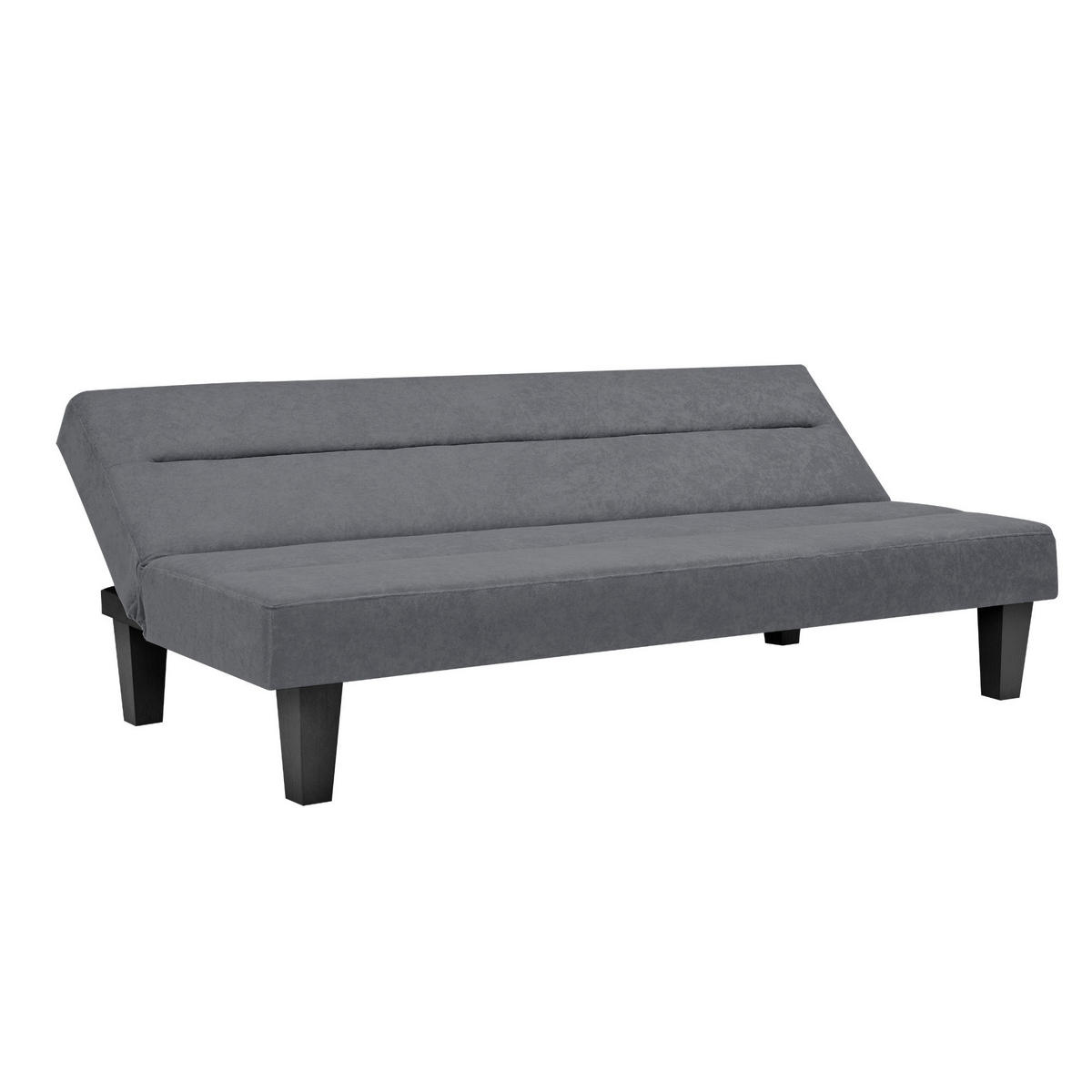 SCHLAFSOFA Kebo  in Anthrazit  - Anthrazit/Schwarz, Design, Textil/Metall (175/73/81cm) - MID.YOU