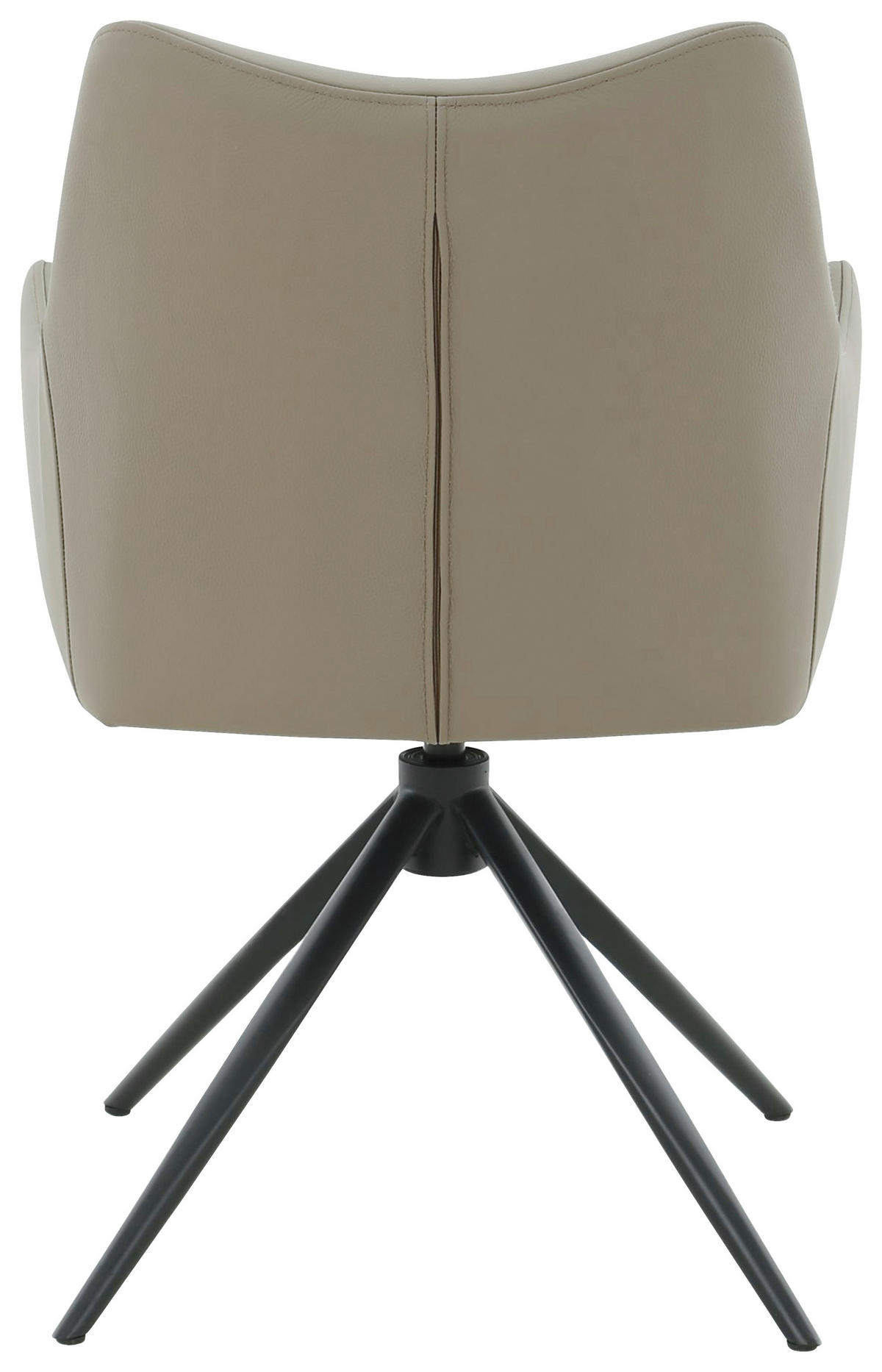 NASLANJAČ, kovina, usnje črna, rjavosiva  - rjavosiva/črna, Moderno, kovina/usnje (57/86,5cm) - Novel