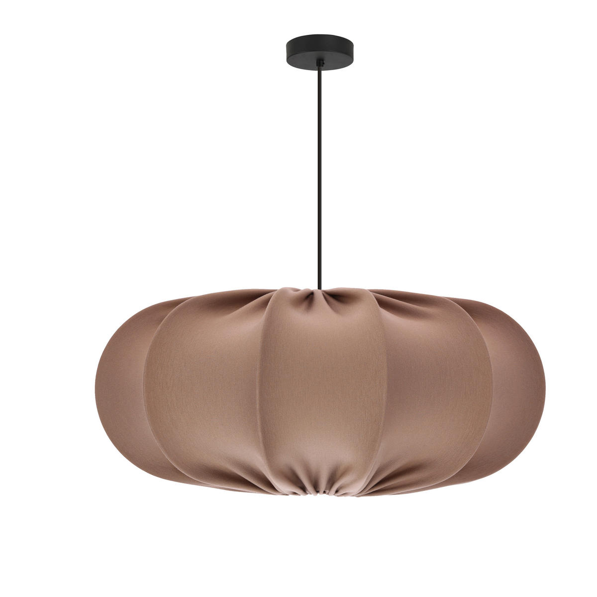 PENDELLEUCHTE 52/52/120 cm  - Schwarz/Mokka, KONVENTIONELL, Kunststoff/Metall (52/52/120cm)