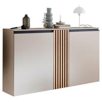 SCHUHSCHRANK  in 147/82/30 cm  - Greige/Eichefarben, Design, Holz/Holzwerkstoff (147/82/30cm) - Moderano