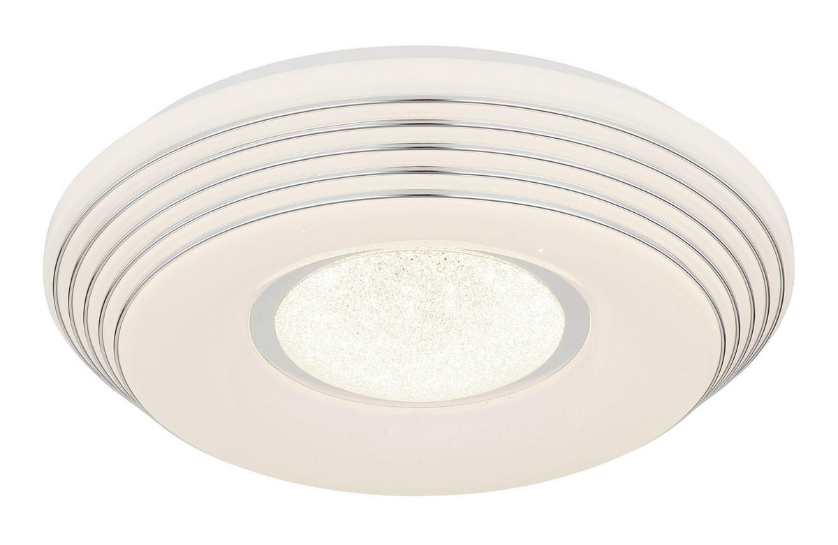 LED-DECKENLEUCHTE 24 W  39/8,3 cm    - Klar/Chromfarben, Design, Kunststoff/Metall (39/8,3cm) - Globo
