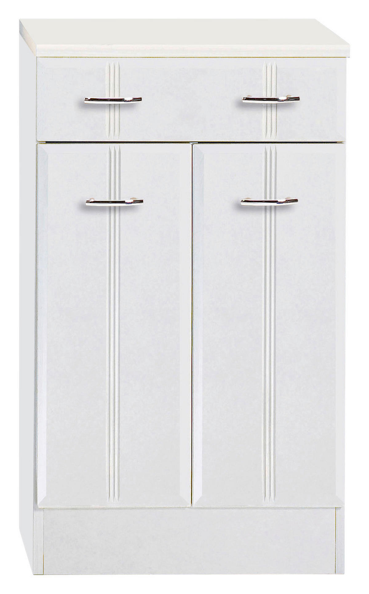 UNTERSCHRANK 50/84/35 cm   - Chromfarben/Weiß, KONVENTIONELL, Holzwerkstoff/Kunststoff (50/84/35cm) - Held