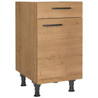 SCHUBKASTENUNTERSCHRANK 45/87/56 cm  in Eichefarben  - Eichefarben/Schwarz, MODERN, Holzwerkstoff/Metall (45/87/56cm) - Nobilia