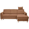 ECKSOFA Terracotta Flachgewebe  - Buchefarben/Terracotta, KONVENTIONELL, Holz/Textil (241/166cm) - Carryhome