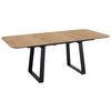 ESSTISCH Schwarz, Eichefarben oval  ausziehbar, in verschiedenen Größen erhältlich  - Eichefarben/Schwarz, Basics, Holz/Metall (160-210/95/75cm) - Celina Home