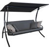 HOLLYWOODSCHAUKEL 210/160/145 cm  - Dunkelgrau/Grau, Basics, Textil/Metall (210/160/145cm) - Boxxx
