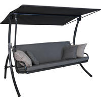 HOLLYWOODSCHAUKEL 210/160/145 cm  - Dunkelgrau/Grau, Basics, Textil/Metall (210/160/145cm) - Boxxx