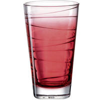 TRINKGLAS 280 ml  - Rot, Basics, Glas (7,5/13/7,5cm) - Leonardo