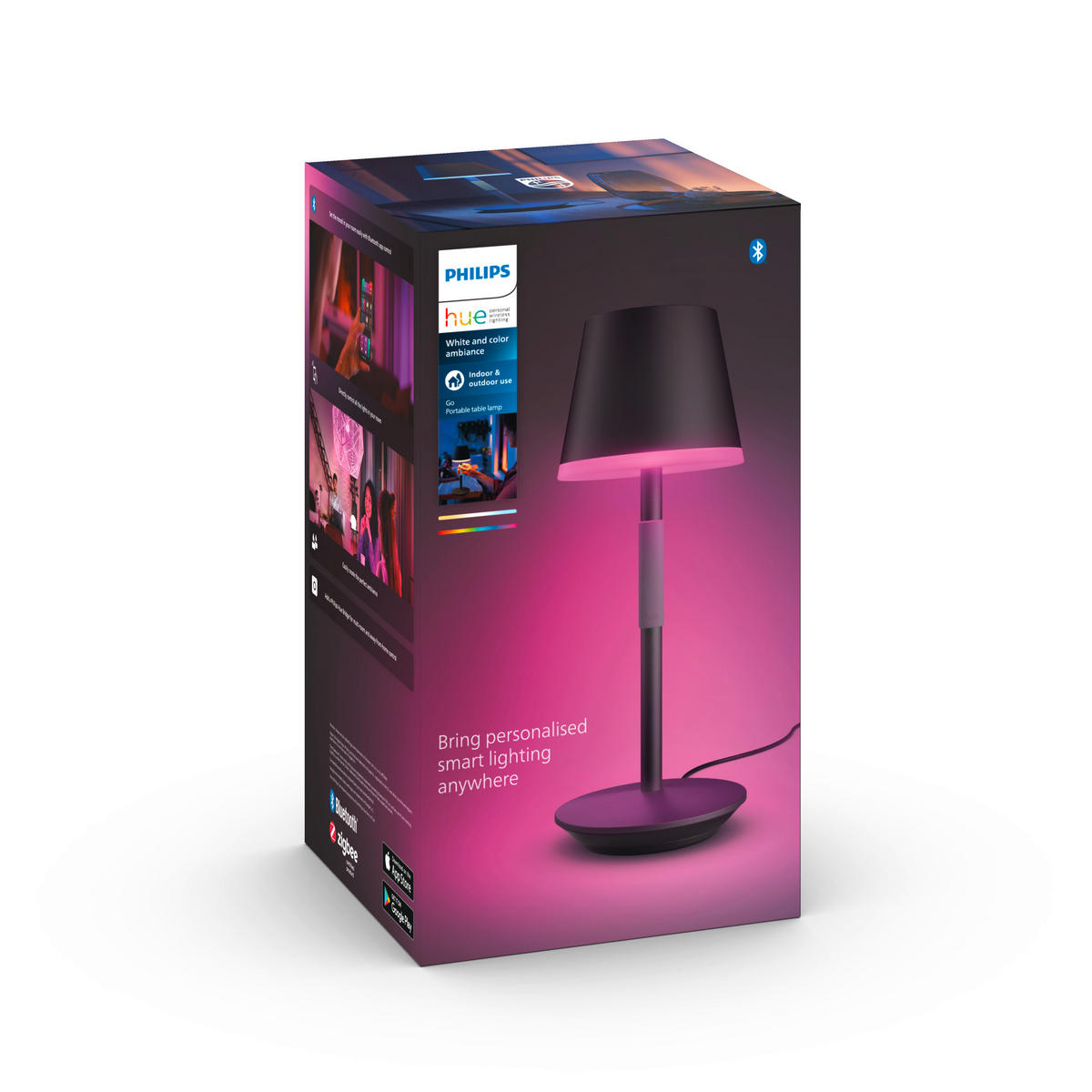 AKKU-TISCHLEUCHTE Hue 14,2/35 cm  - Schwarz, Design, Metall (14,2/35cm) - Philips HUE