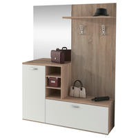 SISTEM ZA PREDSOBLJE  bela, sonoma hrast  - sonoma hrast/bela, Dizajnerski (150/200/42cm)