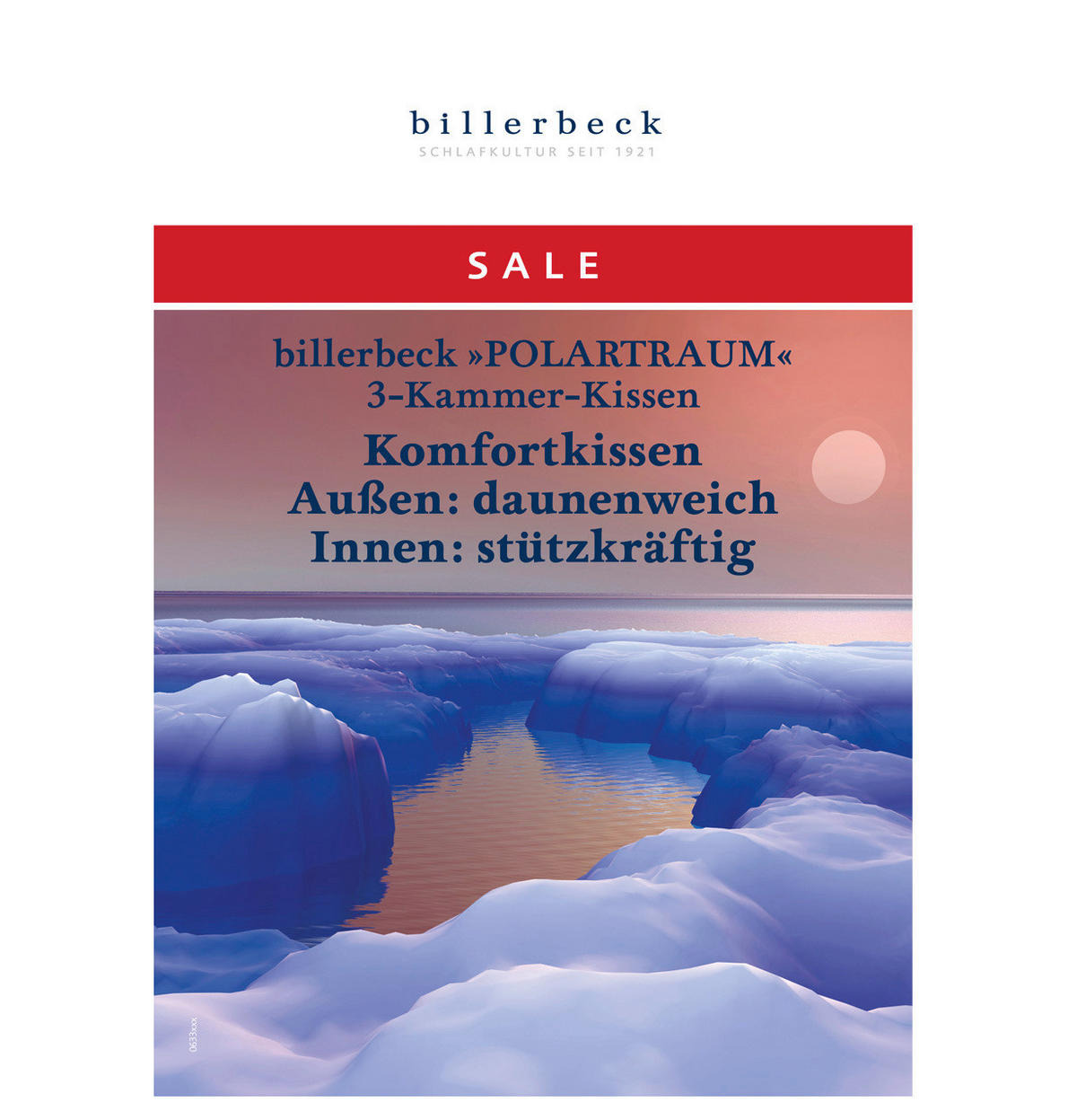 POLARTRAUM 3-KAMMERKISSEN   80/80 cm       - Weiß, KONVENTIONELL, Naturmaterialien/Textil (80/80cm) - Billerbeck