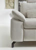 ECKSOFA Ecru Cord, Velours  - Ecru/Schwarz, Design, Textil/Metall (197/291cm) - Beldomo Style