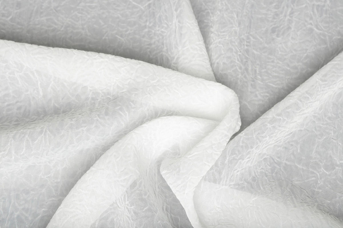 SCHLAUFENVORHANG transparent  - Weiss, Basics, Textil (150/250cm)