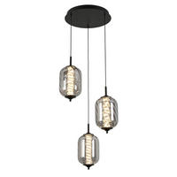 LED FÜGGŐLÁMPA 42/120 cm  - krómszínű, Design, üveg/fém (42/120cm) - Novel