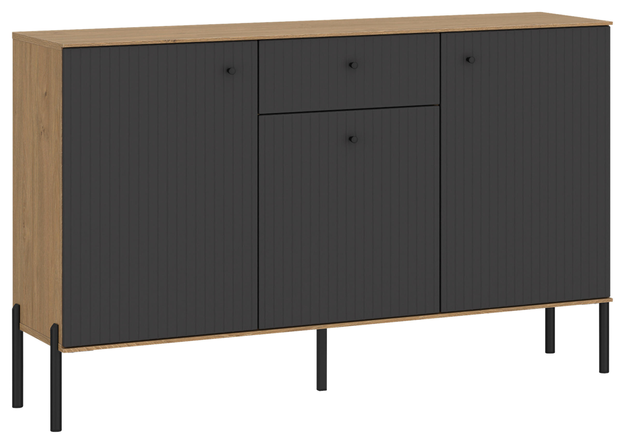 Sideboard Nurisa Anthrazit B: 135,5 cm