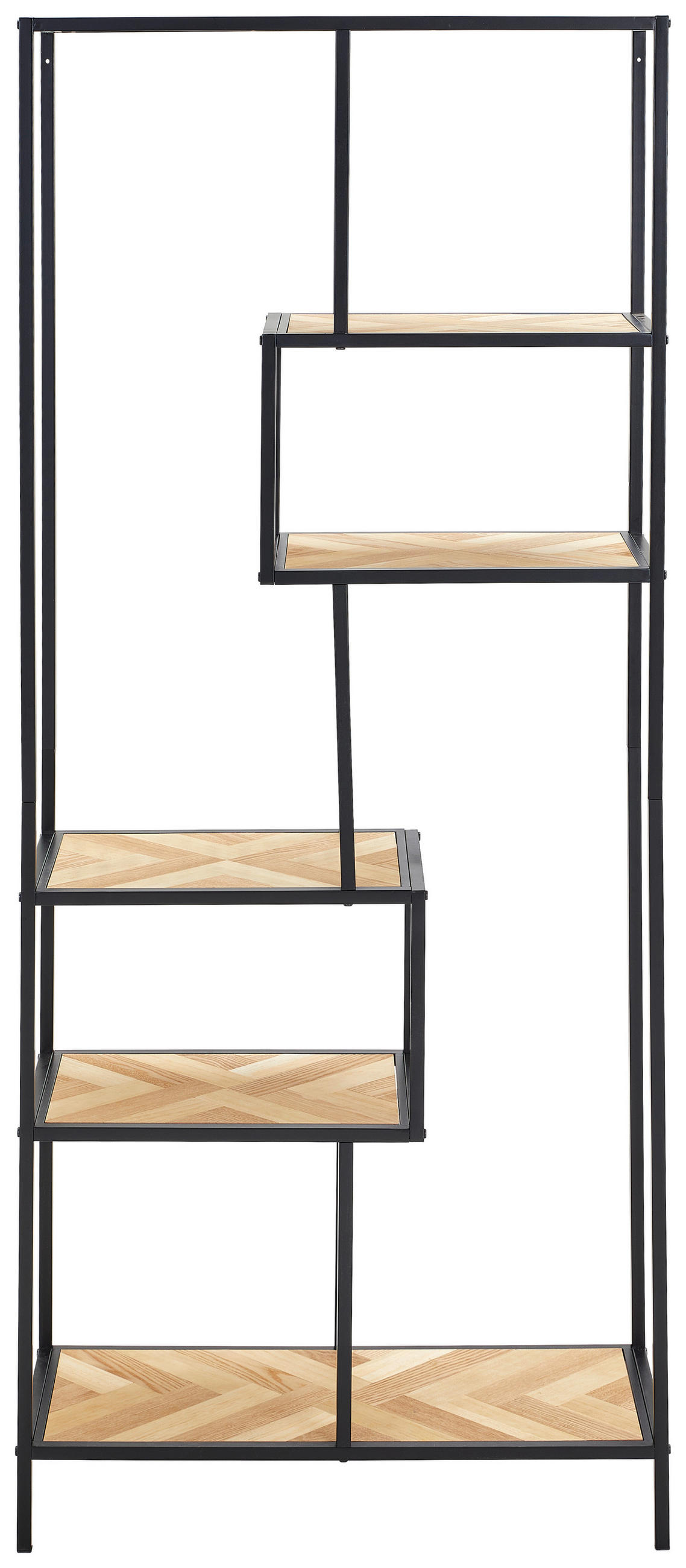 ETAJERĂ  70/171/30 cm culoare natur, negru  - culoare natur/negru, Design, lemn/metal (70/171/30cm) - MID.YOU