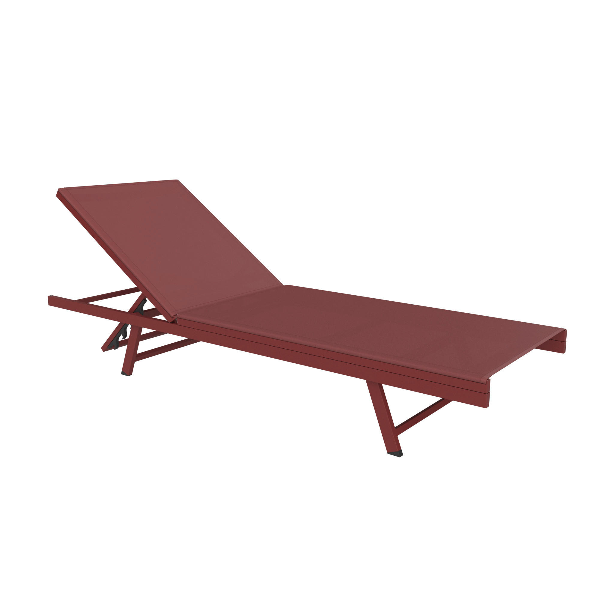 SONNENLIEGE 64/30/197 cm  - Rot, MODERN, Textil/Metall (64/30/197cm) - Ambia Garden