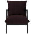 SESSEL Mikrofaser Dunkelbraun    - Wengefarben/Dunkelbraun, Design, Holz/Textil (63/76/80cm) - Carryhome
