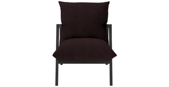 SESSEL Mikrofaser Dunkelbraun    - Wengefarben/Dunkelbraun, Design, Holz/Textil (63/76/80cm) - Carryhome