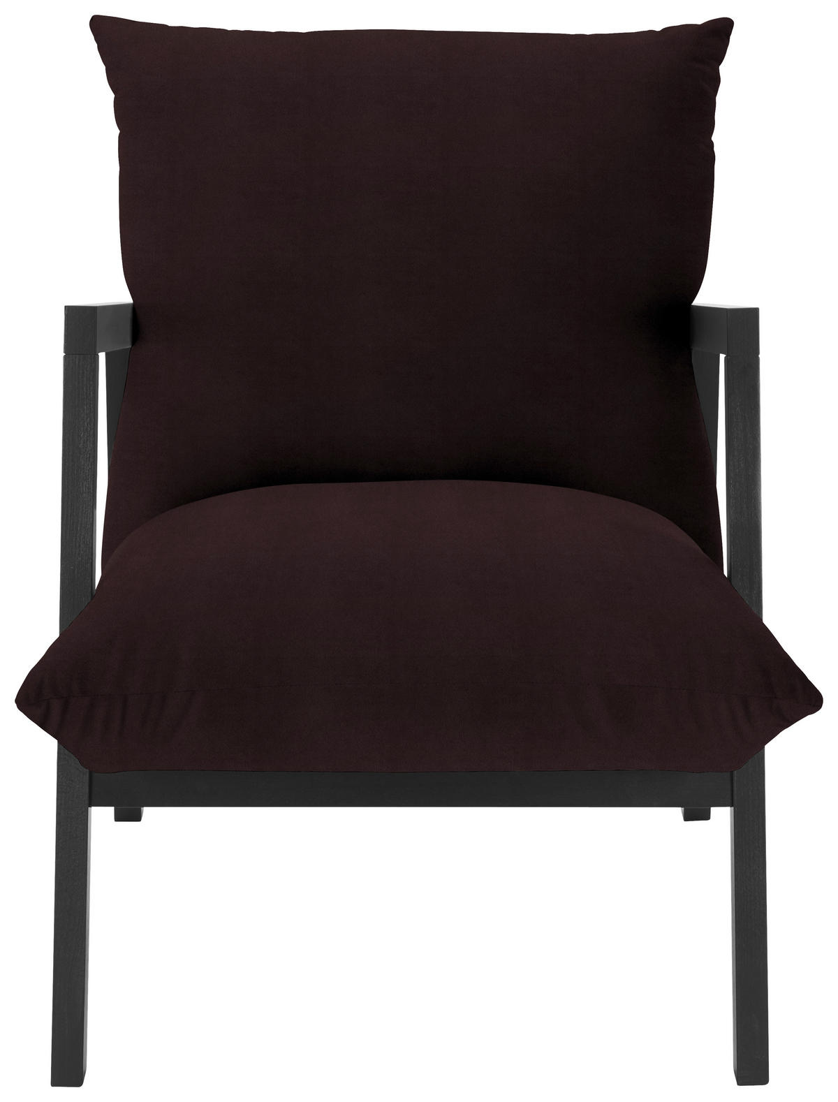 SESSEL in Mikrofaser Dunkelbraun  - Wengefarben/Dunkelbraun, Design, Holz/Textil (63/76/80cm) - Carryhome