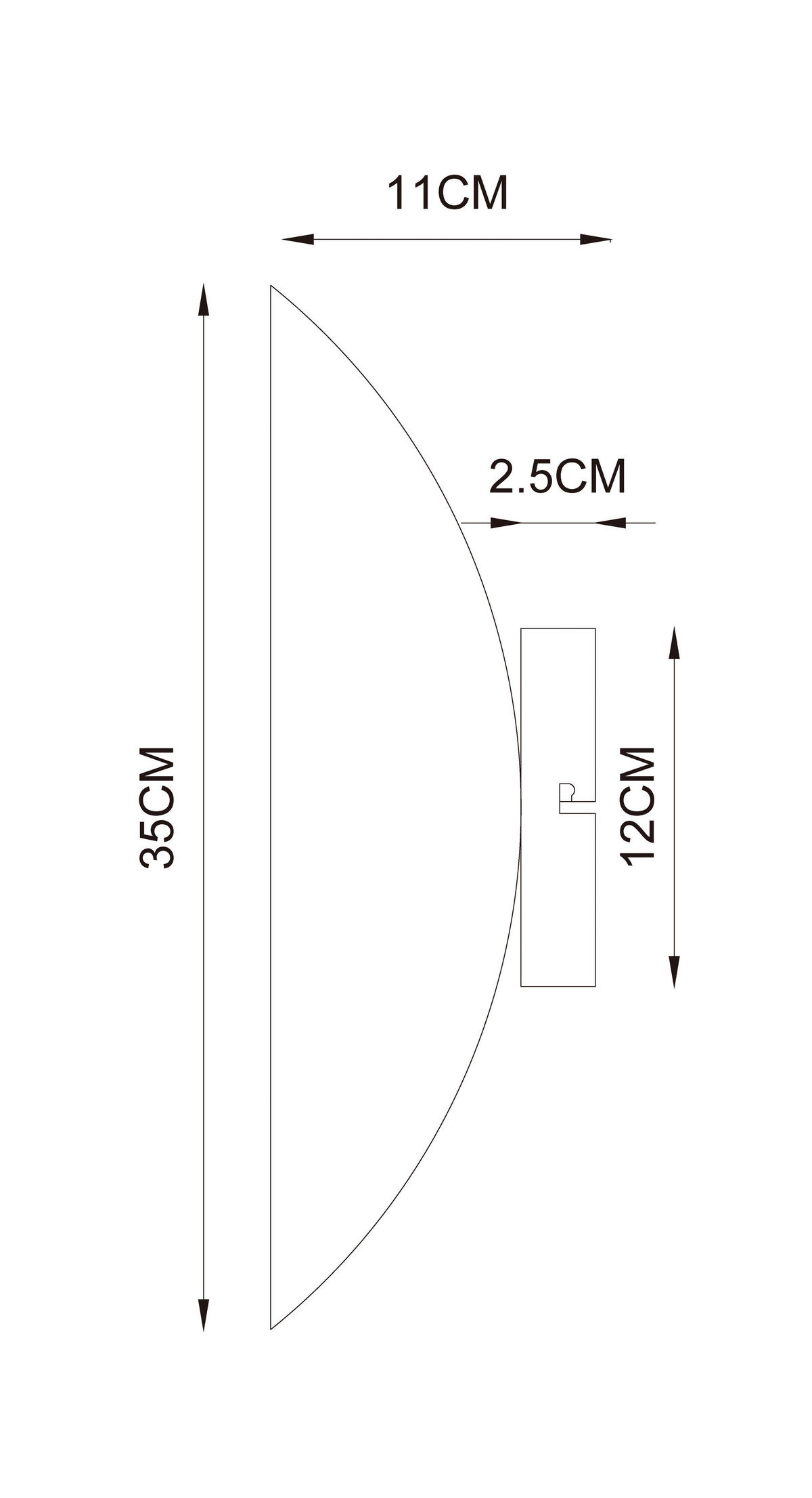 WANDLEUCHTE 35/11 cm   - Grün, Design, Kunststoff/Metall (35/11cm) - Collet's Monde
