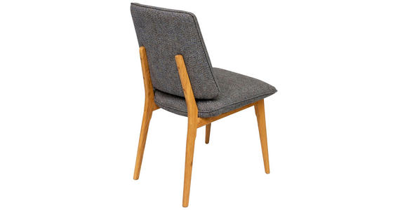 STUHL  Stoffauswahl Webstoff  Blau, Eichefarben  - Blau/Eichefarben, MODERN, Holz/Textil (48/89,5/60cm) - Carryhome
