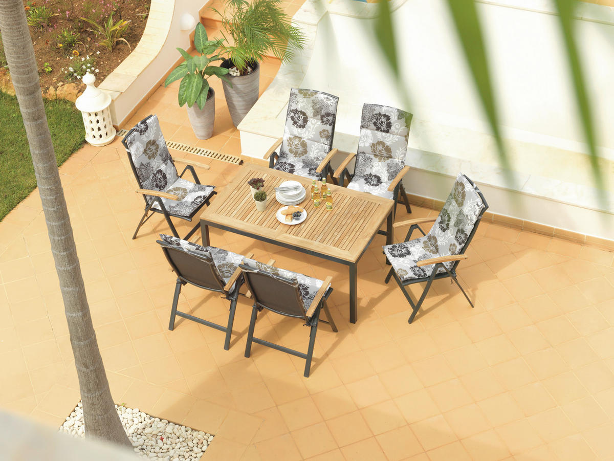STOL VRTNI  antracit, prirodne boje  drvo, metal      - prirodne boje/antracit, Basics, drvo/metal (150-210/90/74cm) - Ambia Garden