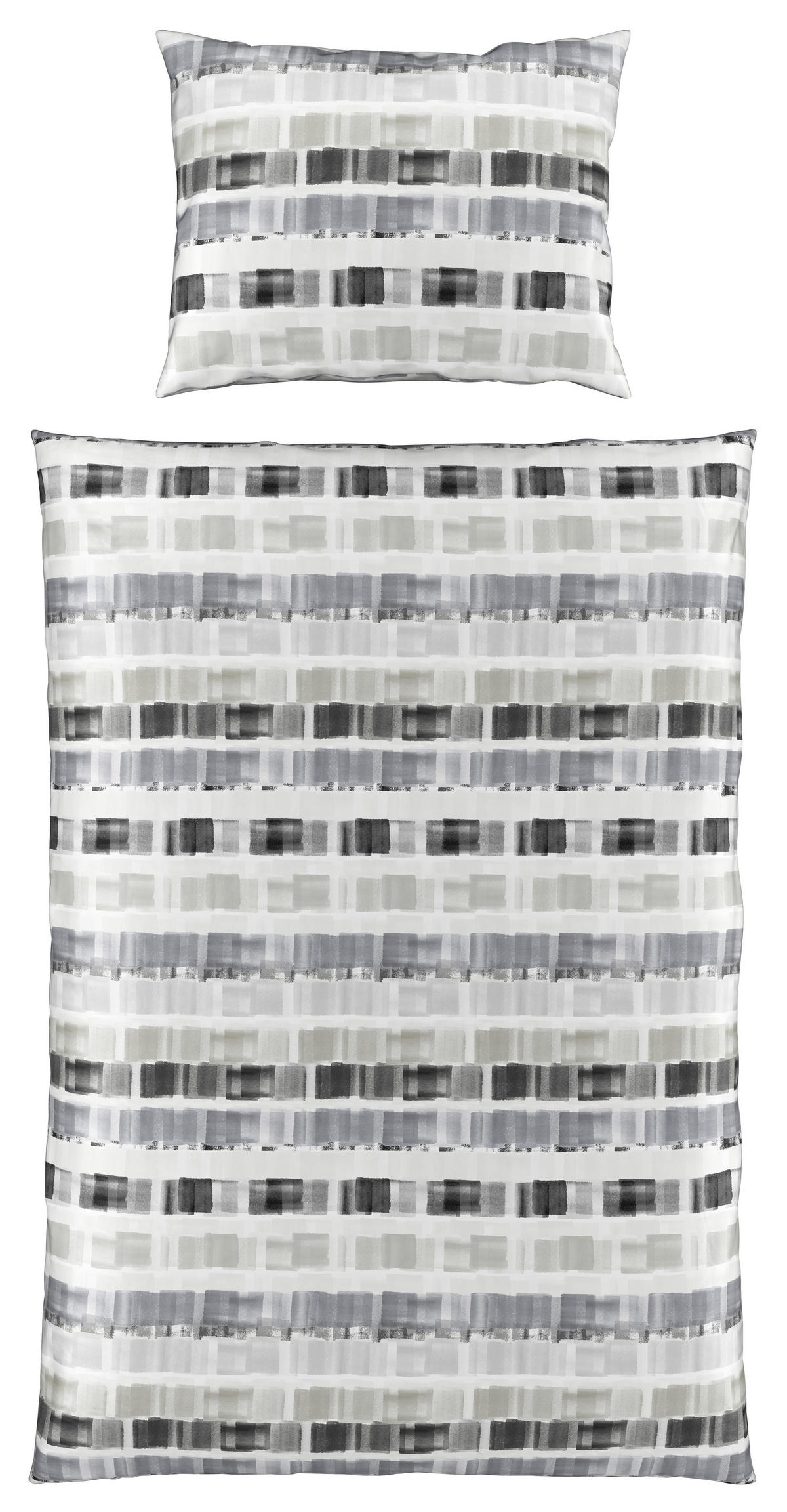 POSTELJNINA 135/200 cm saten siva  - siva, Konvencionalno, tekstil (135/200cm) - Novel