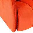 SCHLAFSOFA Samt Orange  - Schwarz/Orange, MODERN, Kunststoff/Textil (210/70/110cm) - Carryhome