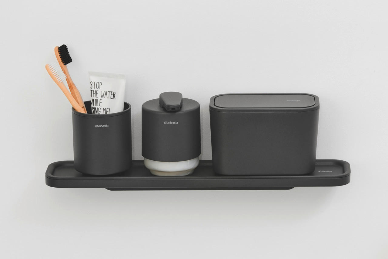 BADEZIMMERREGAL 42.1/4.4/8.6 cm  - Grau, Basics, Metall (42.1/4.4/8.6cm) - Brabantia