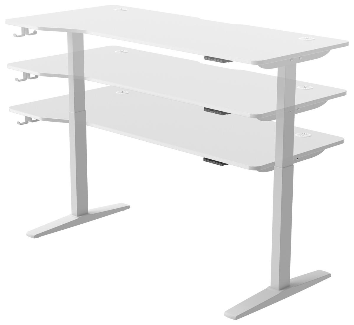 SCHREIBTISCH  in Weiß  - Weiß, MODERN, Holzwerkstoff/Kunststoff (160/71/116/75cm) - MID.YOU
