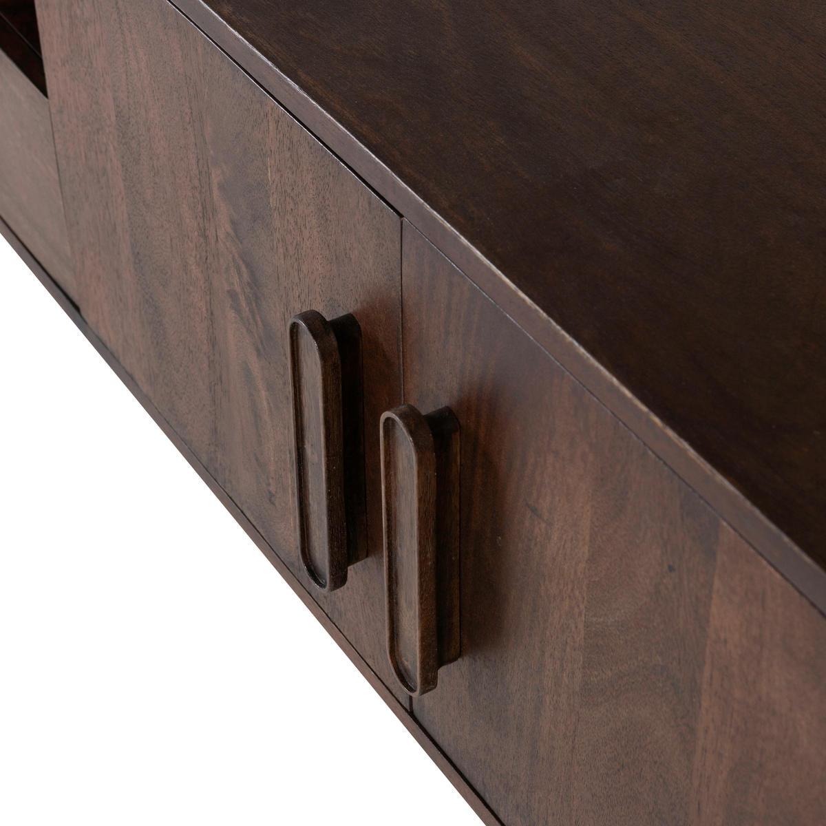 LOWBOARD Liya 200/50/35 cm 1 Schublade(n) stehend  - Dunkelbraun/Braun, Design, Holz (200/50/35cm) - Livetastic