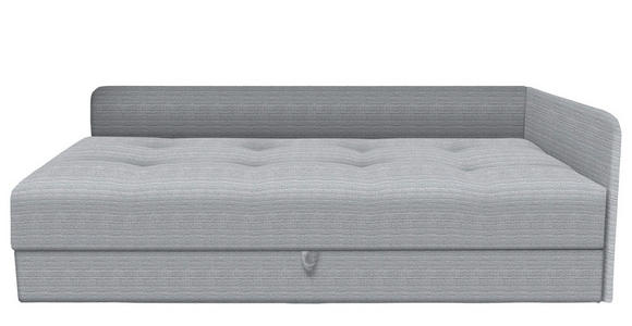 LIEGE in Velours Hellgrau - Hellgrau/Schwarz, KONVENTIONELL, Kunststoff/Textil (205/80/95cm) - Xora