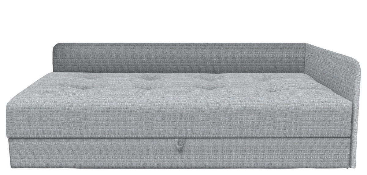 LIEGE in Velours Grau  - Schwarz/Grau, KONVENTIONELL, Kunststoff/Textil (205/80/95cm) - Xora