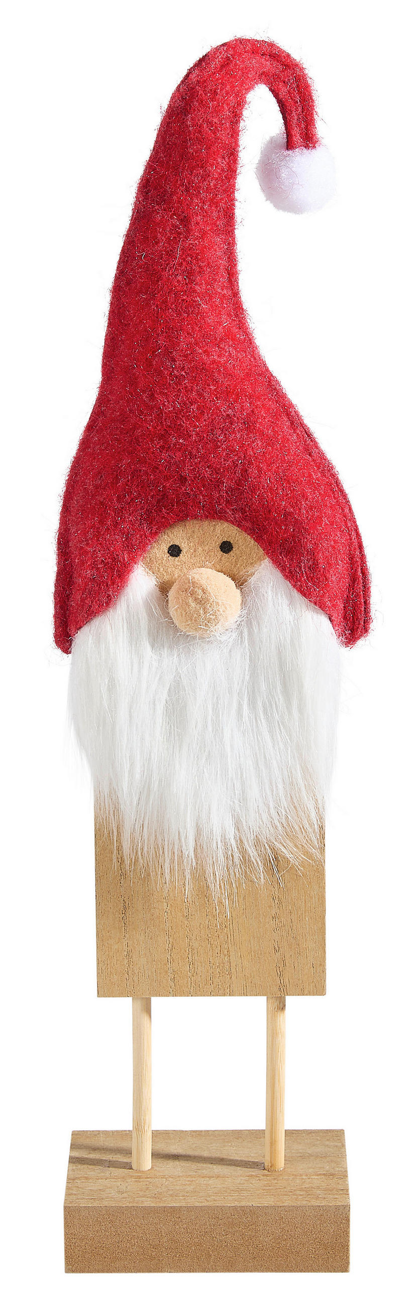 WEIHNACHTSMANN - Rot/Naturfarben, LIFESTYLE, Holzwerkstoff/Textil (12/41/7cm) - X-Mas