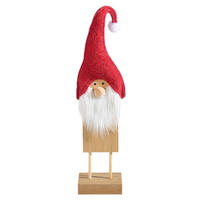 WEIHNACHTSMANN - Rot/Naturfarben, LIFESTYLE, Holzwerkstoff/Textil (12/41/7cm) - X-Mas