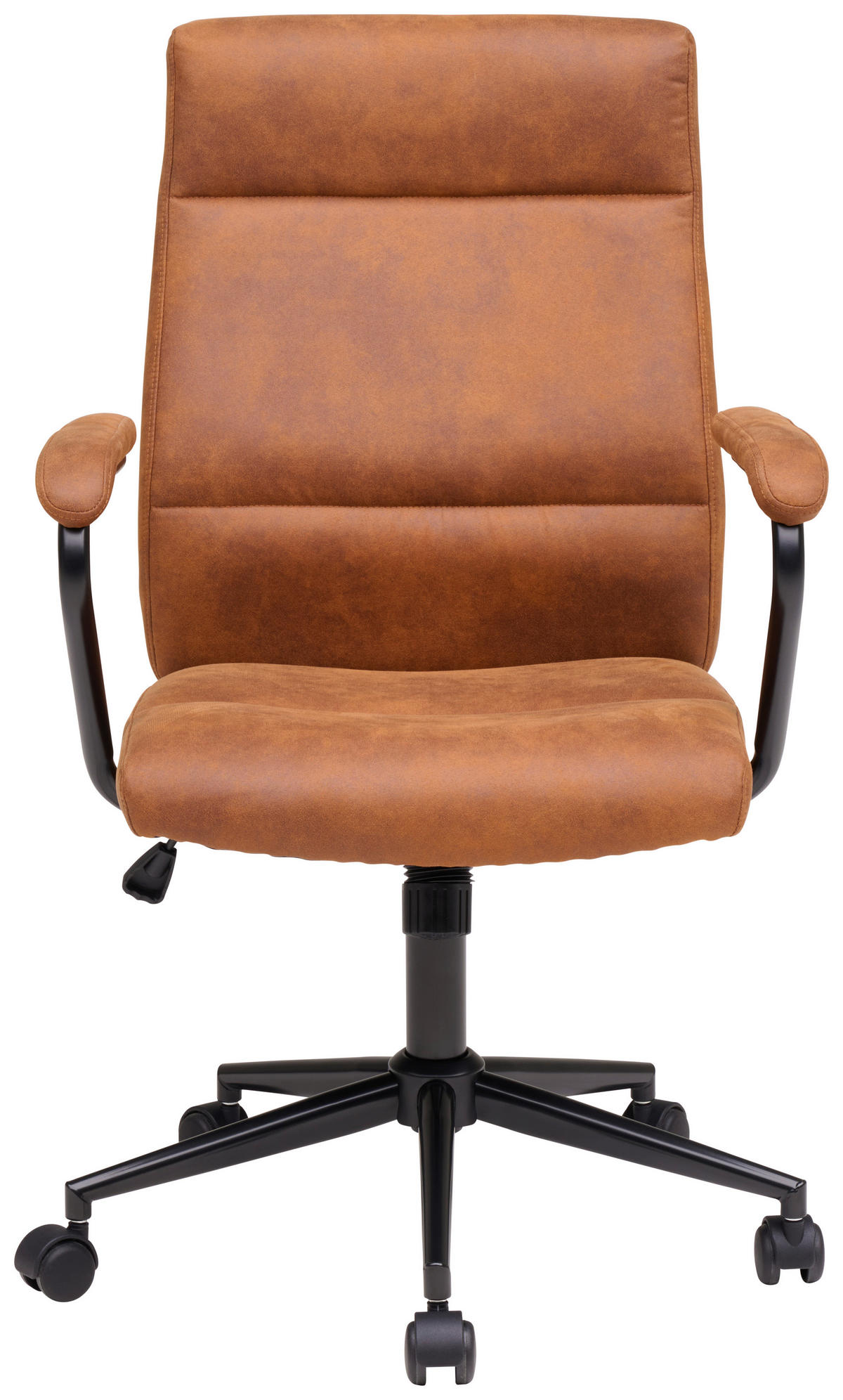 OTOČNÁ ŽIDLE, tkaná látka, černá, karamel - černá/karamel, Moderní, kov/textil (60/99-109/64cm) - MID.YOU