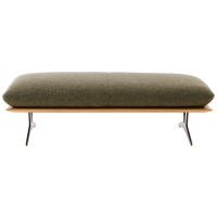 HOCKERBANK in Holz, Textil Grün  - Schwarz/Grün, Design, Holz/Textil (150/43/60cm) - Dieter Knoll