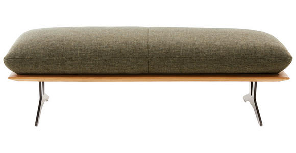 HOCKERBANK in Holz, Textil Grün  - Schwarz/Grün, Design, Holz/Textil (150/43/60cm) - Dieter Knoll