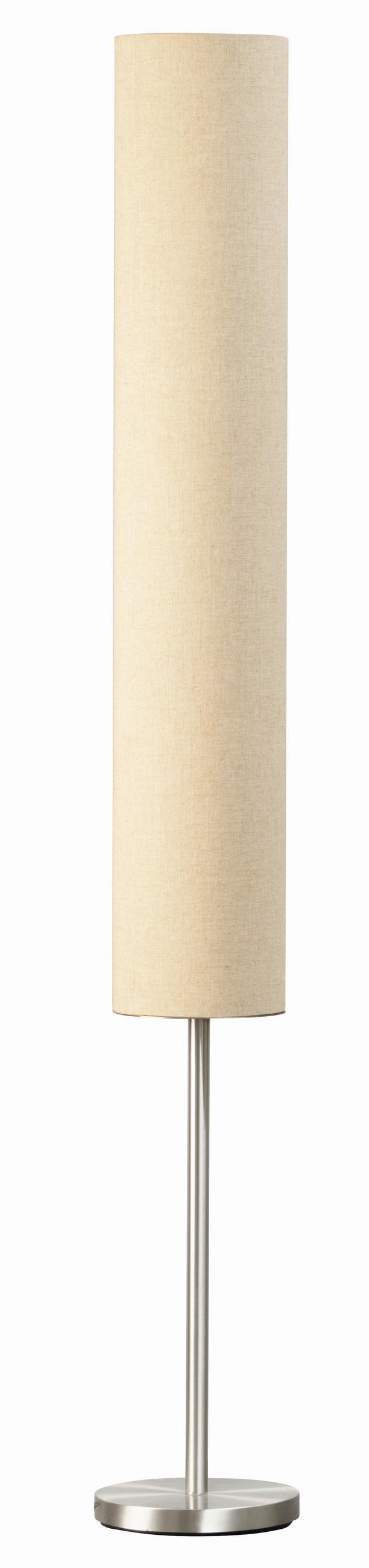 STEHLEUCHTE 25/165 cm    - Perlmutt/Nickelfarben, Basics, Textil/Metall (25/165cm)