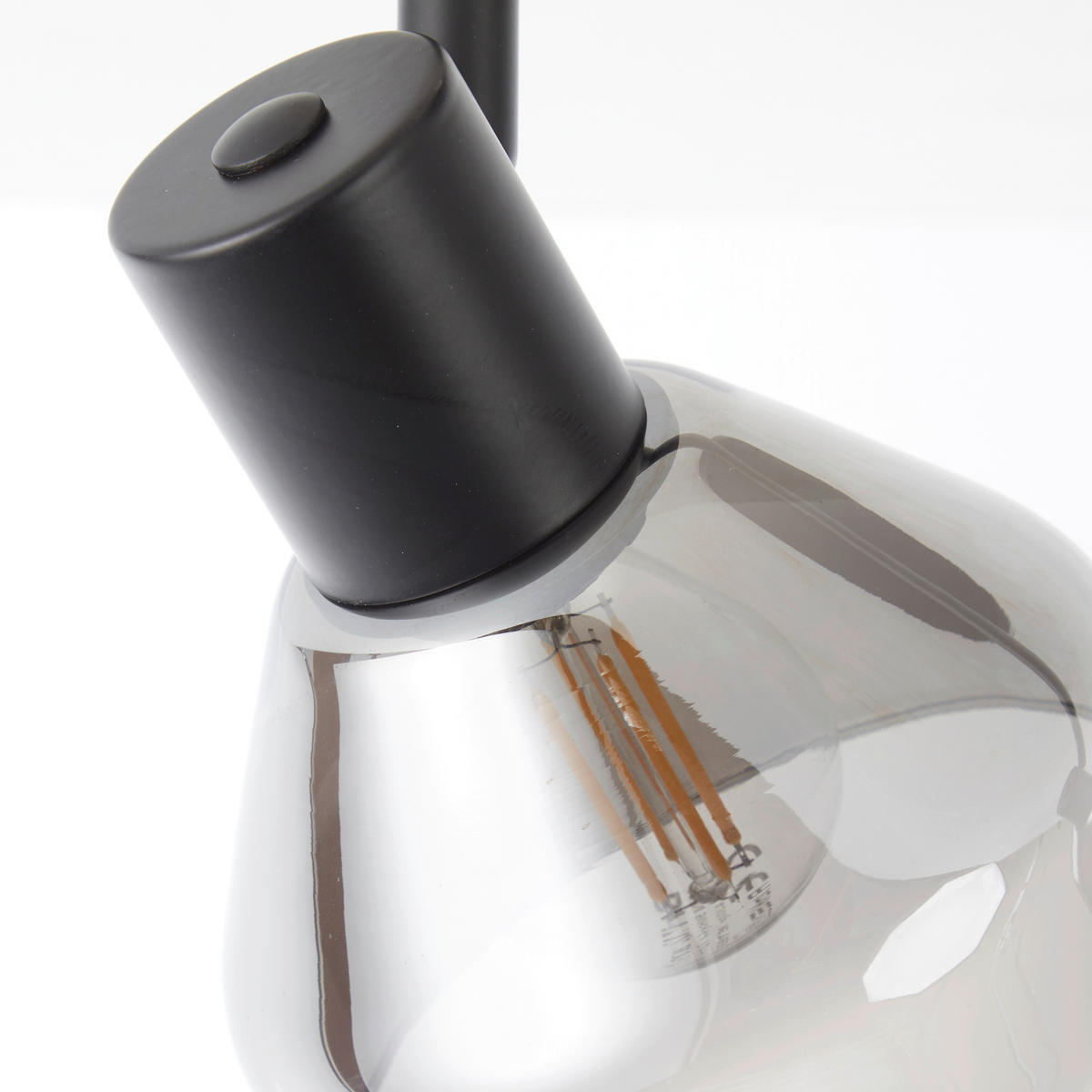 DECKENLEUCHTE     - Schwarz, Design, Glas/Metall (19,5/89/20cm) - Brilliant