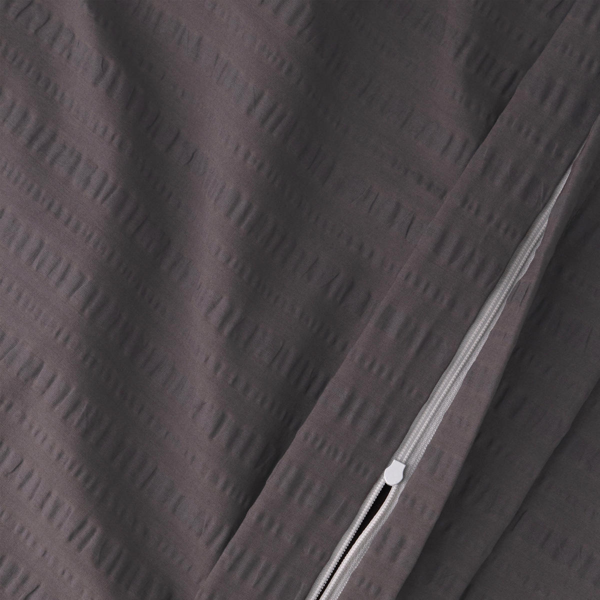 BETTWÄSCHE Seersucker 200/200 cm  - Dunkelgrau, Design, Textil (200/200cm) - Florella