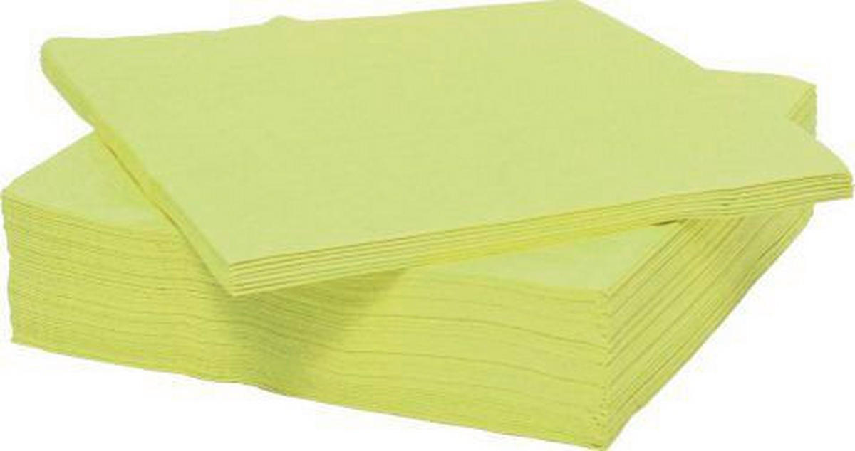 SERVIETTE  33/33 cm   - Hellgrün, Basics, Papier (33/33cm) - Boxxx